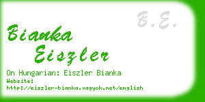 bianka eiszler business card